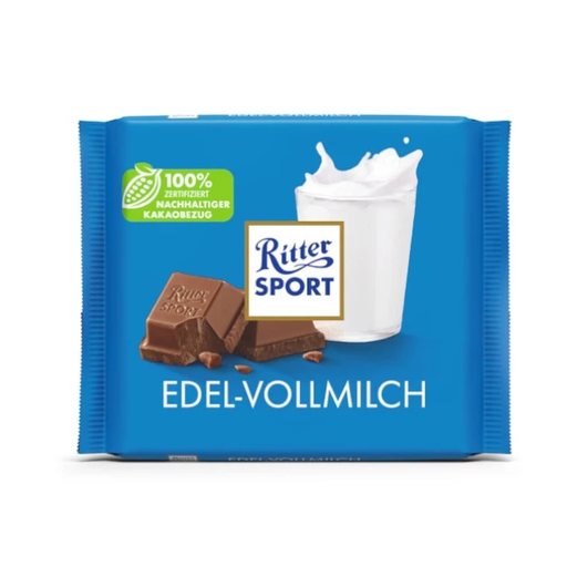 Ritter Sport Fine Alpine Milk Chocolate Bar 100g
