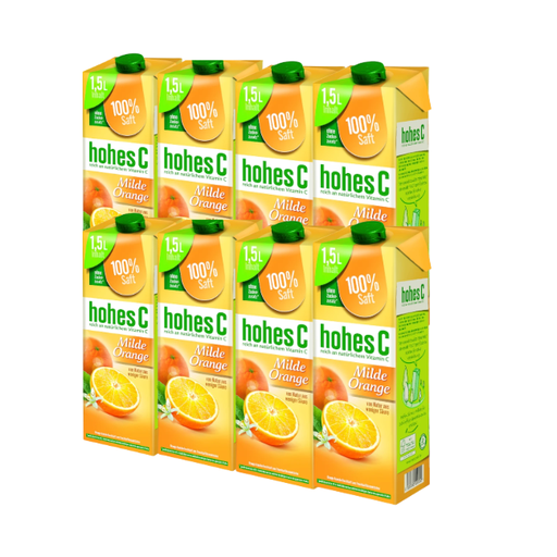 Hohes C Milde Orange Orangensaft 8x1.5L