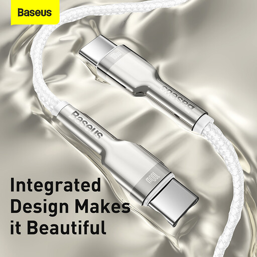 Baseus Cafule Series Metal Data Cable Type-C to Type-C 100W 2m White
