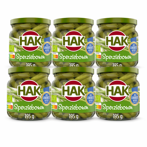 Hak Fijne Sperziebonen - 6 x 185 g