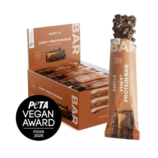 Nutri+ VHEY Protein Bar Chocolate Caramel Crisp 12×50g Box