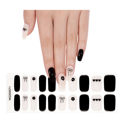 MeoMagic Gel Nagelstickers Zwart-Wit