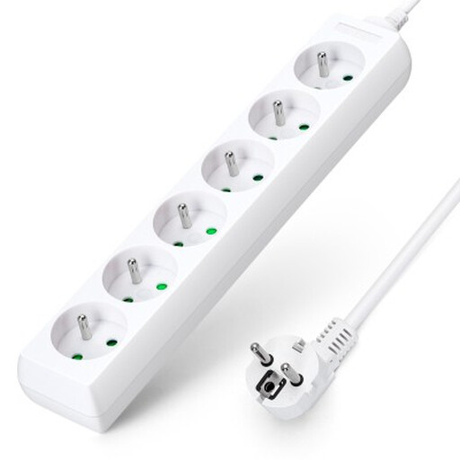 Aigostar French 6-Way Power Strip 5M