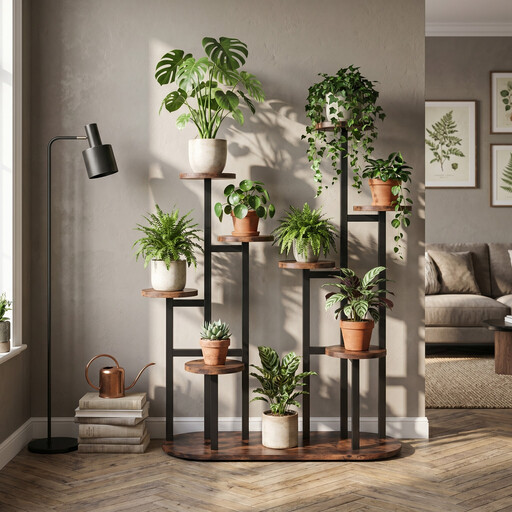 folie fürs fenster gegen hitze Bester Hitzeschutz pralle Sonne Blumenhocker Metall Loft M