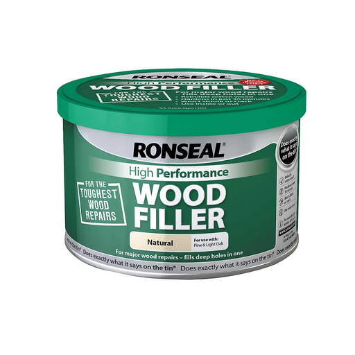 Ronseal High Performance Wood Filler Interior Exterior Natural 275g