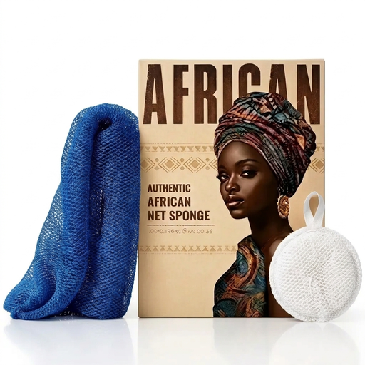 Personal Care African Net Sponge 90g Blue White