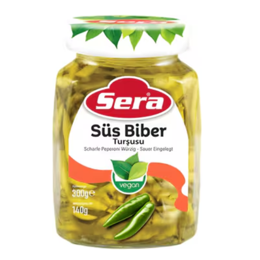 Sera Turkish Pickled Hot Peppers (Sus Biber Tursusu) - 300 g