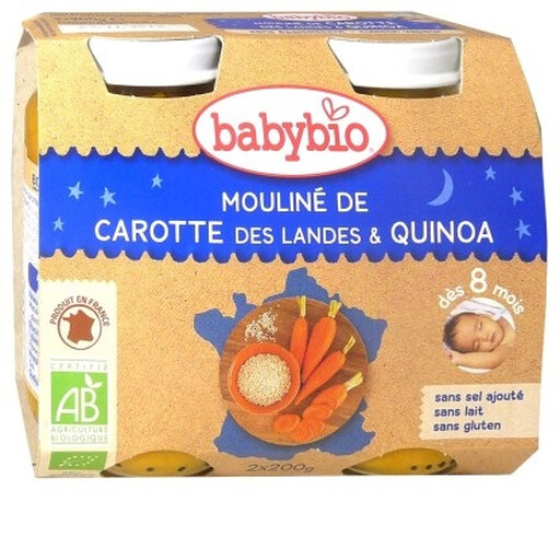 BABYBIO Bedtime Pot Carrot & Quinoa 2 x 200 g