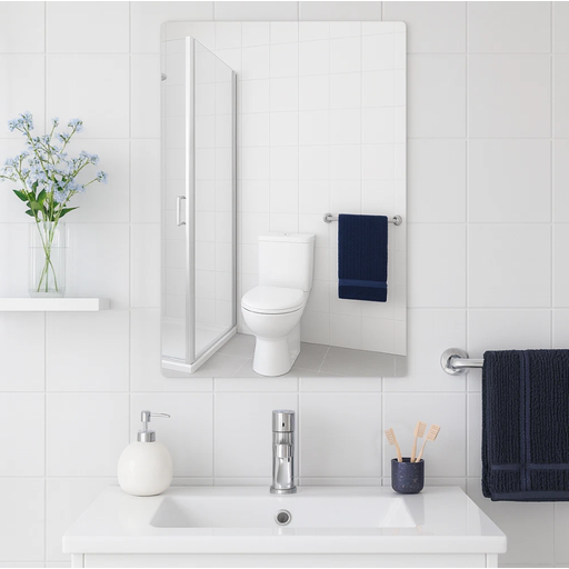 Harbour Housewares Self Adhesive Rectangular Wall Mirror Tiles