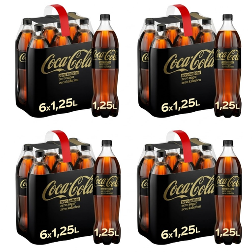 Value Pack 4 x Coca-Cola Zero Sugar Caffeine Free 6x1.25L