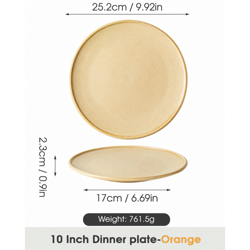 JIWOO Zen Flat Plate Matt Orange