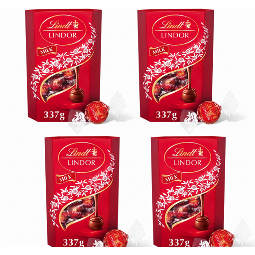 Lindt Lindor Milk Cornet 337gx4