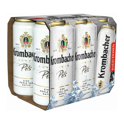 Krombacher Pilsner Cans 6x0.5L