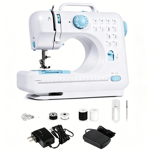 IAGREEA Mini Portable Electric Sewing Machine in Sky Blue