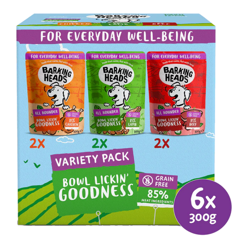 Barking Heads Adult Dog Food Wet Pouches Variety Pack