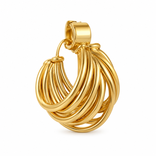 VoxorAI European and American style gold C-shaped circle earrings