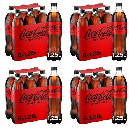 Value Pack 4 x Coca-Cola Zero Sugar 6x1.25L