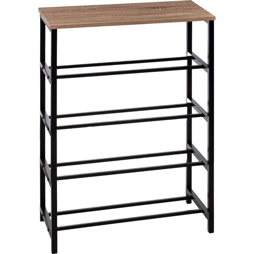 5five Shoe Storage Console Table - Black/Brown, 63 x 30 x 90 cm