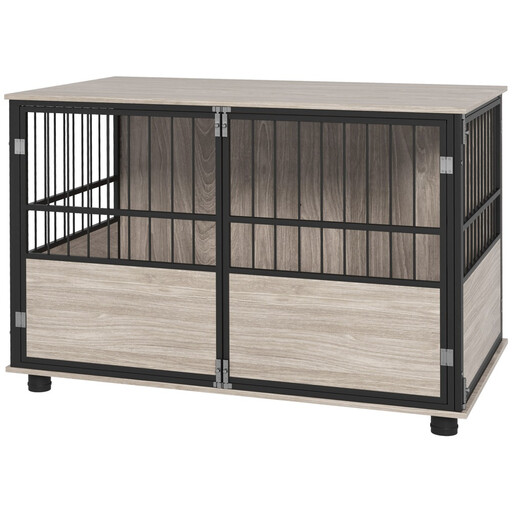 Indoor Dog Crate and Side Table 100 x 60 x 68 cm