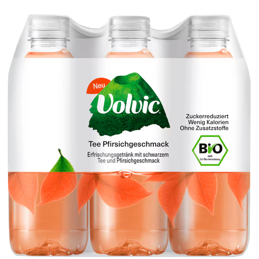 Volvic Organic Tea Peach 6x0.75L