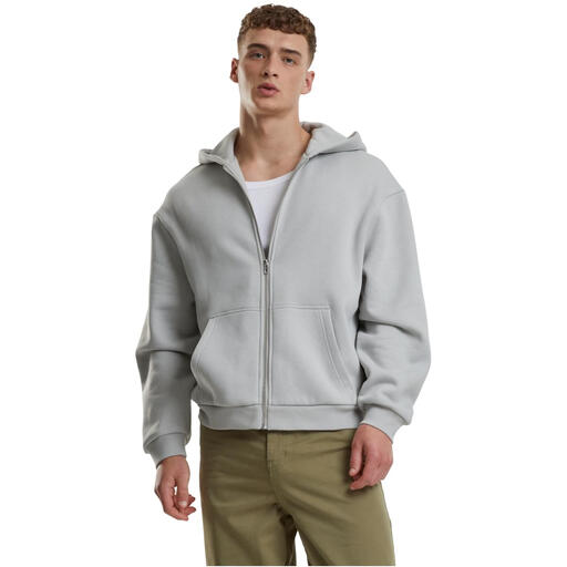 Urban Classics Fluffy Zip Hoody Sweat & Fleece - lightasphalt 3XL