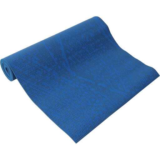 A 6mm yoga mat with a decorative full-surface print.