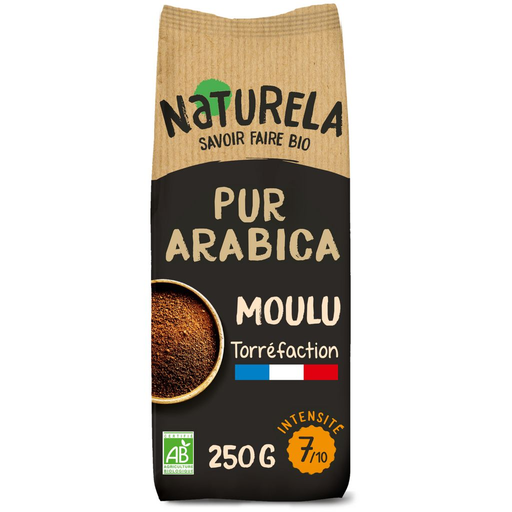 NATURELA 有机 100% 阿拉比卡咖啡粉，250 g