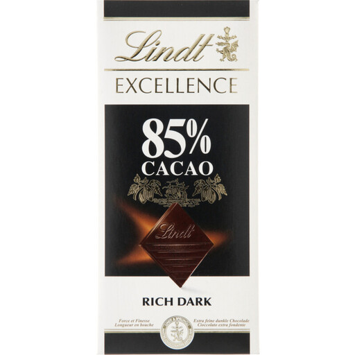 Lindt Excellence 85% Cocoa Dark Chocolate - 100 g