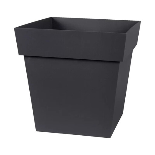 EDA TOSCANE Square Pot, Anthracite Grey, 32 cm