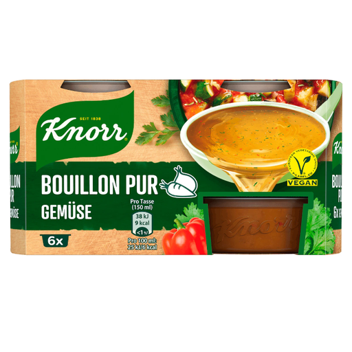 knorr Bouillon Pur Vegetable Stock, 6 x 500ml
