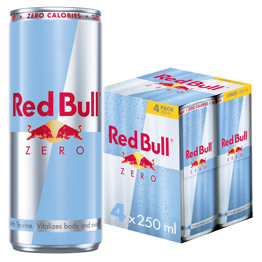 Red Bull Zero four-pack of 250ml cans