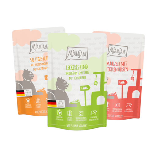 MjAMjAM Classic Mix Pack (Chicken/Hearts/Beef) 12x 125g