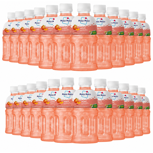 Mogu Mogu Peach Flavoured Drink with Nata de Coco 320ml x 24pcs