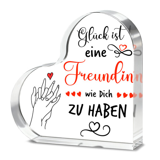 Alphynix Acryl Aufsteller mit Spruch für Freundin