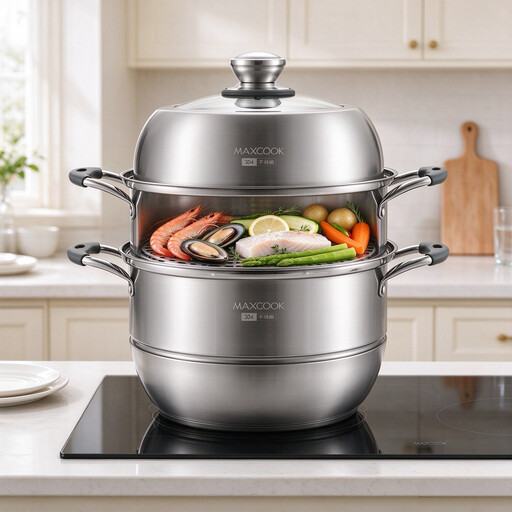 Cuiseur vapeur MAXCOOK MCZ743 à trois niveaux