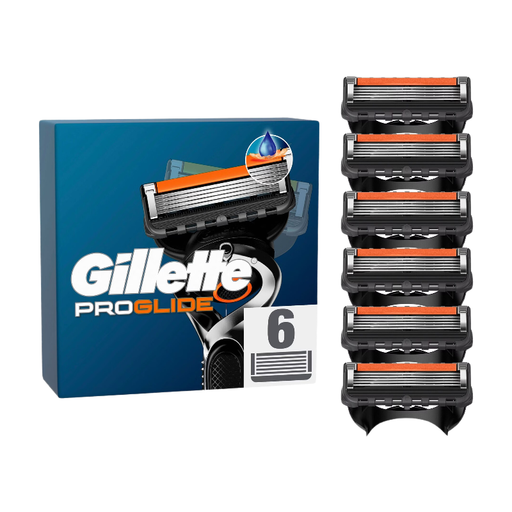 Pack of 6 Gillette ProGlide razor refills