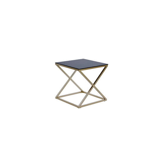 jahnke XTRA Side Table with Black Glass Top