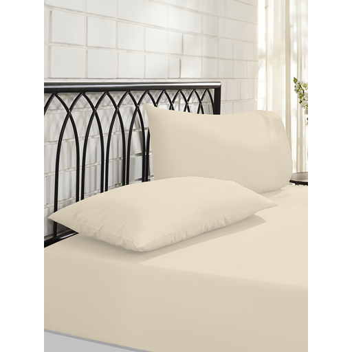 米色的 NightComfort 免熨烫涤棉加高床笠