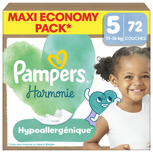 Pampers Harmonie Diapers Limited Edition, Size 5, 72 Diapers