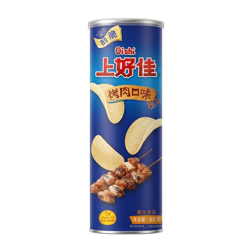 Oishi Crispy Potato Chips Barbecue Flavor