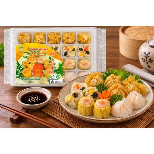 Assortiment TCT de dim sum à la vapeur, surgelé, 500 g