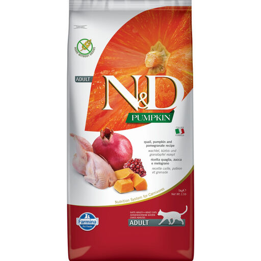 Farmina N&D Pumpkin Series Alimentation pour Chat à la Caille, 5kg