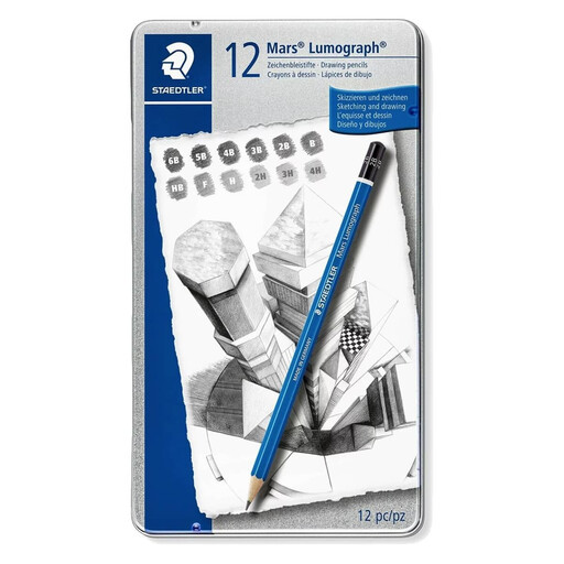 STAEDTLER Mars Lumograph 100 graphite pencil set, 12 grades