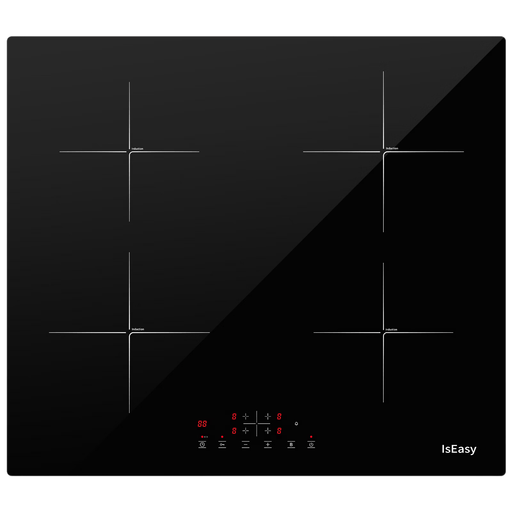 IsEasy built-in induction hob, four zones, 60 cm, 6 800 W