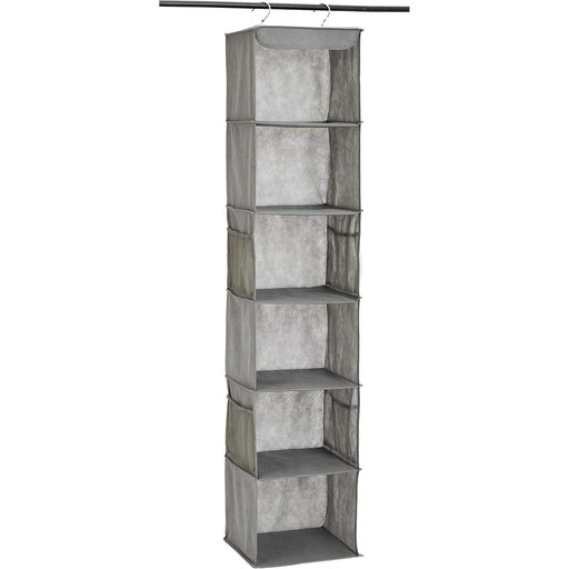 ANQI 6-Tier Hanging Closet Shelf Organizer with Pockets