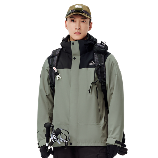 PELLIOT Fleece-lined Splicing color jacket for Man