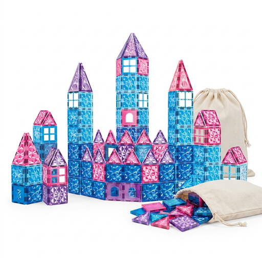 XINQIYUAN Qiyuan Educational Toy 7.5cm Magnetic Diamond Building Blocks Set 58pcs