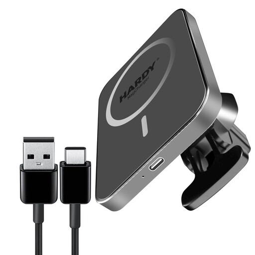 3mk Hardy MagCharger iPhone Car Holder with MagSafe - Black