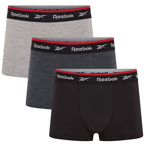 REEBOK SPORTS TRUNK REDGRAVE-BLACK/CHARCOAL/GREY MARL-M