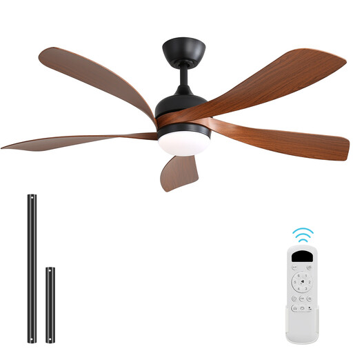Sofucor 52K096 52inch Downrod ceiling fan with brown ABS blades
